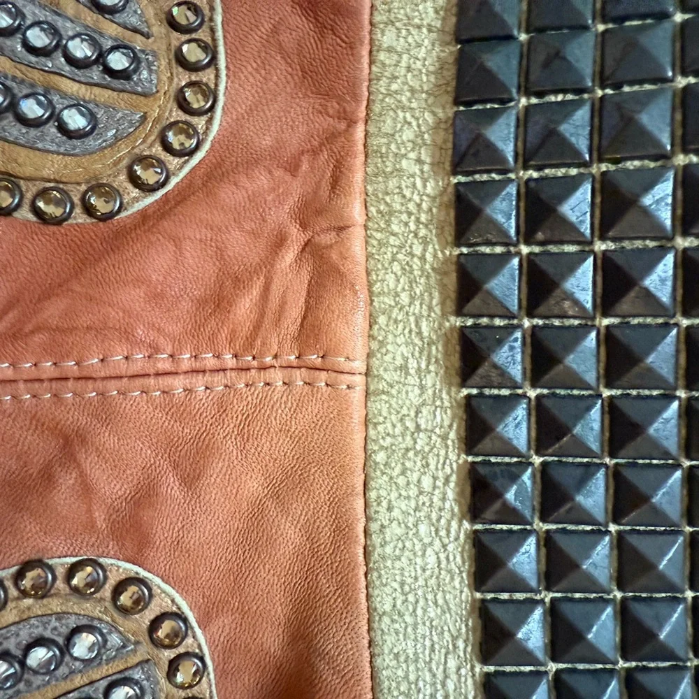 Corral stingray and lamb skin Leather Jacket rare masterpiece - Picture 16 of 16